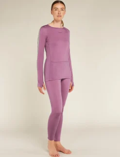 Women's 125 ZoneKnit™ Long Sleeve Crewe Thermal Top-Icebreaker Hot