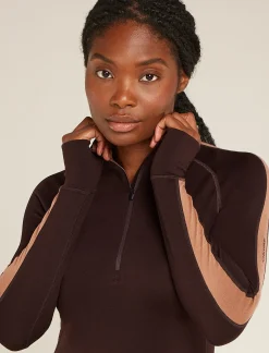 Women's 260 ZoneKnit™ Long Sleeve Half Zip Thermal Top-Icebreaker Clearance