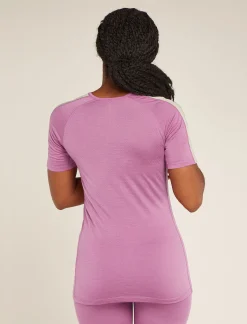 Icebreaker Women's 125 ZoneKnit™ Short Sleeve Crewe Thermal Top Deco/Ashen Sale