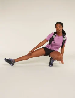 Icebreaker Women's 125 ZoneKnit™ Short Sleeve Crewe Thermal Top Deco/Ashen Sale