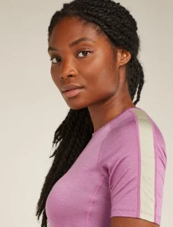 Icebreaker Women's 125 ZoneKnit™ Short Sleeve Crewe Thermal Top Deco/Ashen Sale