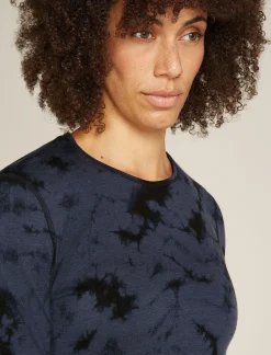 Women's Merino 200 Oasis Long Sleeve Crewe Thermal Top Cloud Dye-Icebreaker Discount