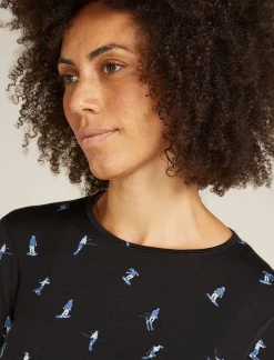 Women's Merino 200 Oasis Long Sleeve Crewe Thermal Top Snow Day-Icebreaker Sale