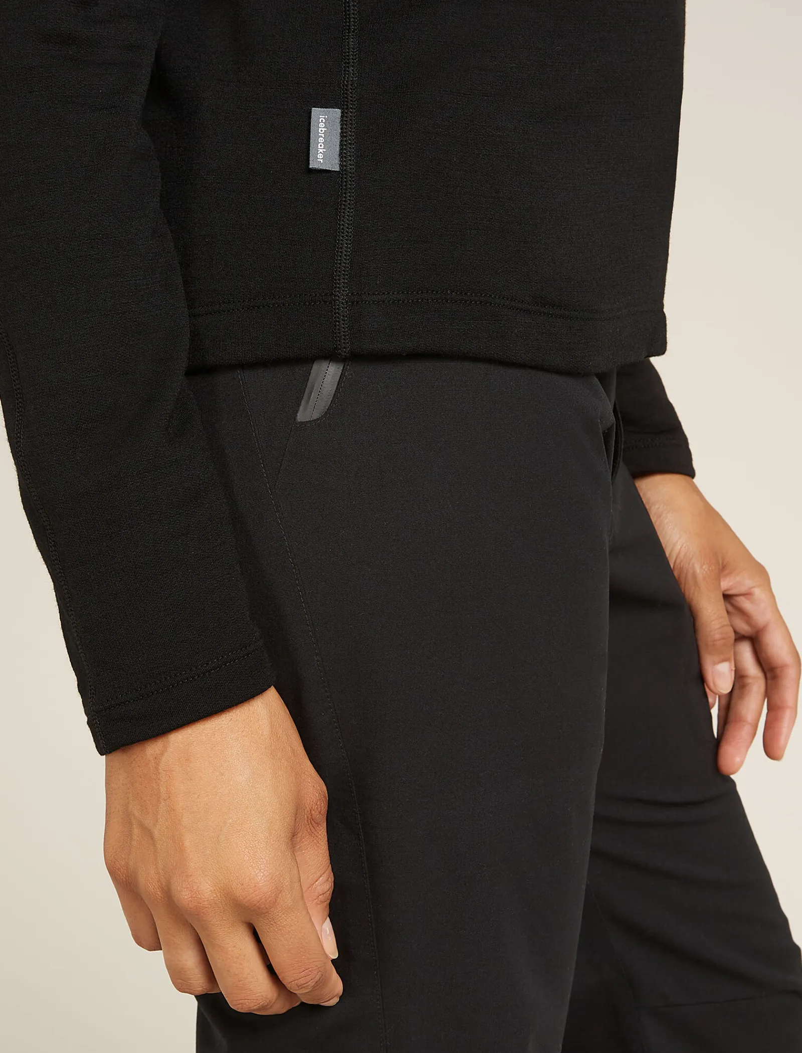 Icebreaker Women's Merino 360 Realfleece™ Elemental Long Sleeve Half Zip Jacket Black Flash Sale