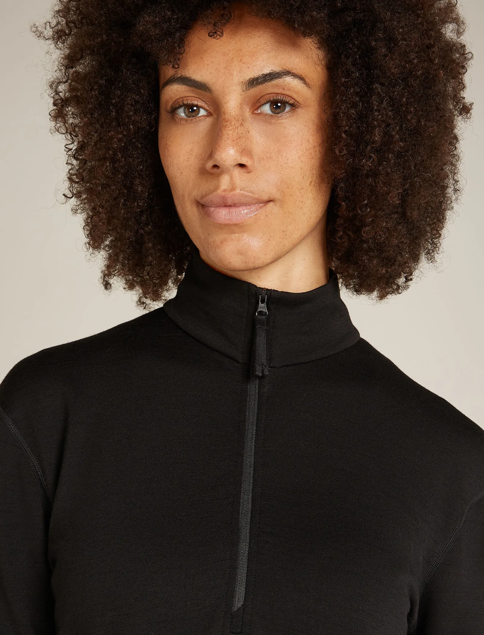 Icebreaker Women's Merino 360 Realfleece™ Elemental Long Sleeve Half Zip Jacket Black Flash Sale
