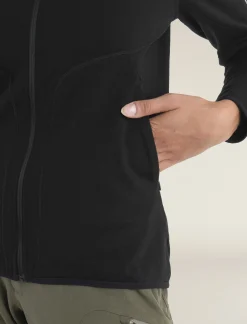 Icebreaker Women's Merino 560 Realfleece™ Elemental Long Sleeve Zip Black Sale