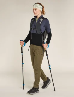 Icebreaker Women's Merino 400 RealFleece™ Descender Long Sleeve Zip Jacket Graphite/Black Store