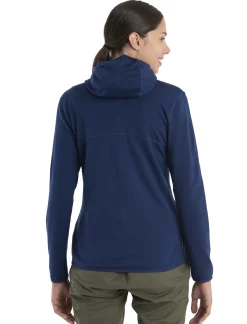 Icebreaker Women's Merino 560 Realfleece™ Elemental Long Sleeve Zip Hoodie RoyalNavy Online