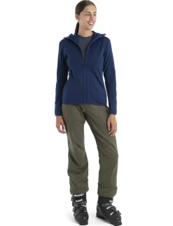 Icebreaker Women's Merino 560 Realfleece™ Elemental Long Sleeve Zip Hoodie RoyalNavy Online