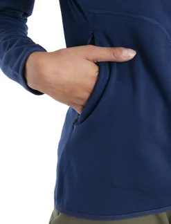 Icebreaker Women's Merino 560 Realfleece™ Elemental Long Sleeve Zip Hoodie RoyalNavy Online
