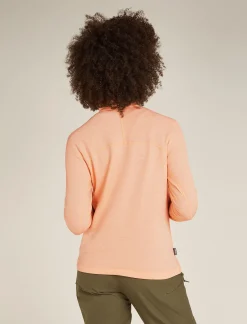 Icebreaker Women's Merino 360 Realfleece™ Elemental Long Sleeve Half Zip Jacket Sunstone Hot