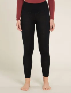 Icebreaker Women's Merino 260 Tech High Rise Thermal Leggings Black Store