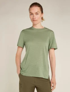Icebreaker Women's Merino 150 Tech Lite Short Sleeve Relaxed T-Shirt Lichen Sale