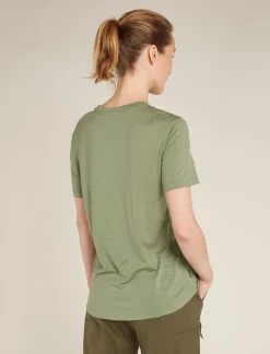 Icebreaker Women's Merino 150 Tech Lite Short Sleeve Relaxed T-Shirt Lichen Sale