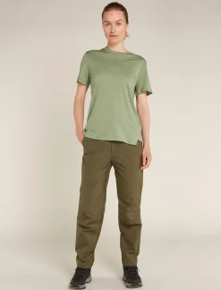Icebreaker Women's Merino 150 Tech Lite Short Sleeve Relaxed T-Shirt Lichen Sale