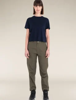 Icebreaker Women's Merino 150 Tech Lite Short Sleeve Crop T-Shirt MidnightNavy Hot