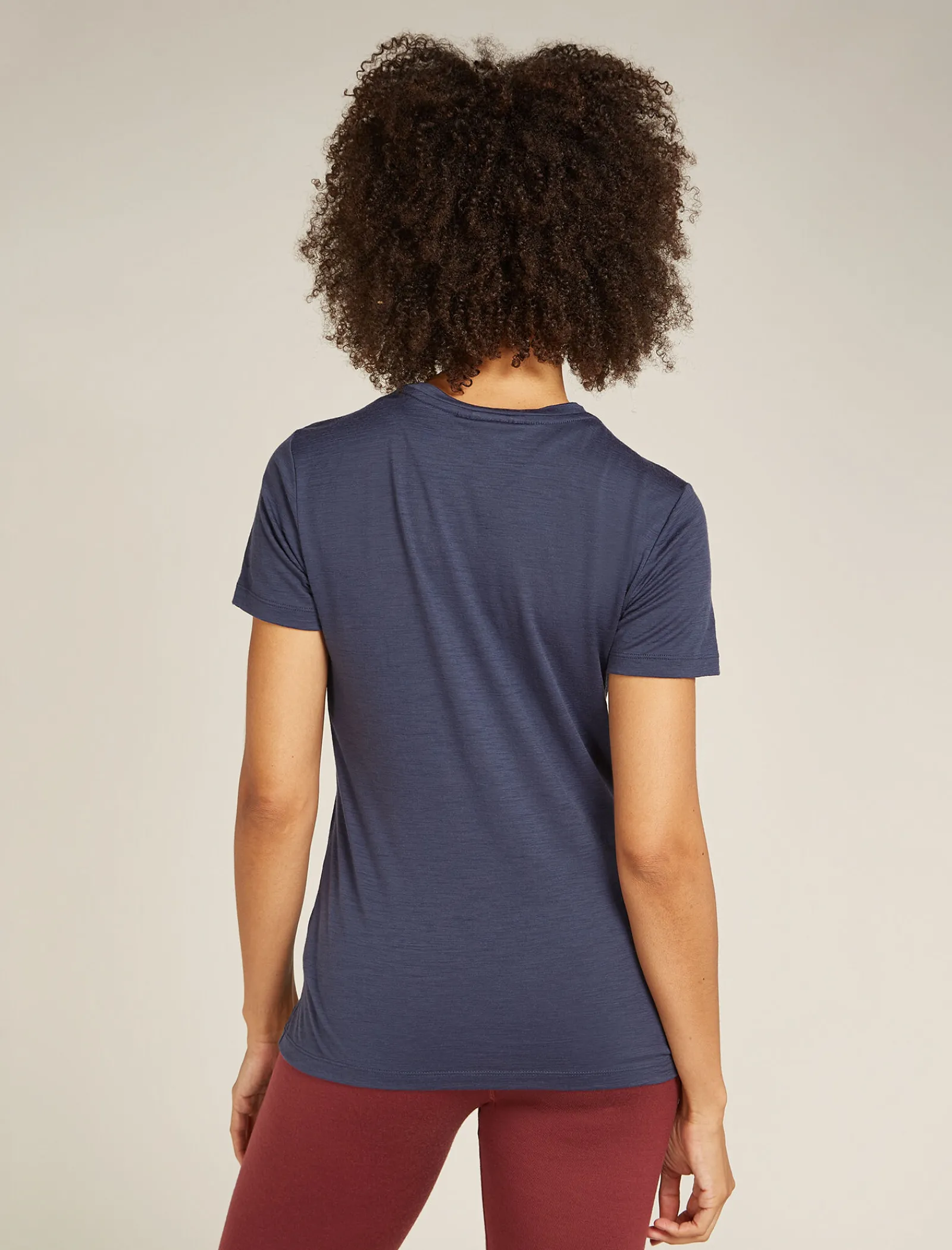 Icebreaker Women's Merino 150 Tech Lite Short Sleeve T-Shirt Camping Lines Graphite New