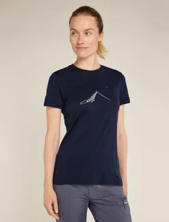Icebreaker Women's Merino 150 Tech Lite Short Sleeve T-Shirt Southern Constellation MidnightNavy Cheap