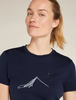Icebreaker Women's Merino 150 Tech Lite Short Sleeve T-Shirt Southern Constellation MidnightNavy Cheap