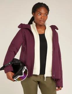 Icebreaker Women's Merino 260 Tech Long Sleeve Scoop Thermal Top Black Flash Sale