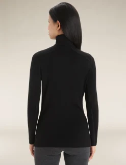 Icebreaker Women's Merino 260 Tech Long Sleeve Half Zip Thermal Top Black Online