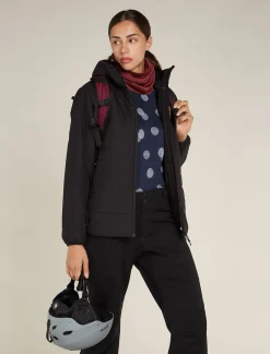 Icebreaker Women's Merino 260 Vertex Long Sleeve Crewe Thermal Top Falling Flakes MidnightNavy/Snow Best Sale