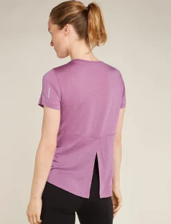 Women's Merino Blend 125 Cool-Lite™ Speed Short Sleeve Slit Back T-Shirt-Icebreaker