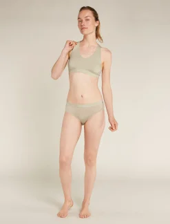 Icebreaker Women's Merino Blend 125 Cool-Lite™ Sprite Racerback Bra Ashen Clearance