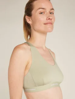 Icebreaker Women's Merino Blend 125 Cool-Lite™ Sprite Racerback Bra Ashen Clearance