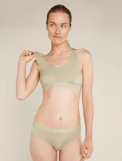 Icebreaker Women's Merino Blend 125 Cool-Lite™ Sprite Racerback Bra Ashen Clearance