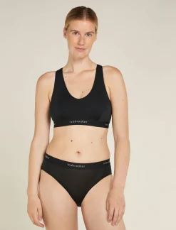 Icebreaker Women's Merino Blend 125 Cool-Lite™ Sprite Racerback Bra Black Cheap