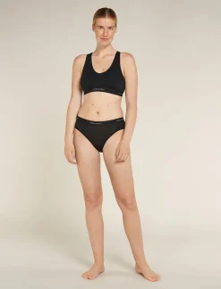 Icebreaker Women's Merino Blend 125 Cool-Lite™ Sprite Racerback Bra Black Cheap