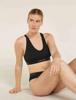 Icebreaker Women's Merino Blend 125 Cool-Lite™ Sprite Racerback Bra Black Cheap