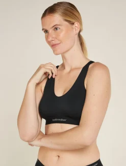 Icebreaker Women's Merino Blend 125 Cool-Lite™ Sprite Racerback Bra Black Cheap
