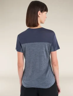 Icebreaker Women's Merino Blend 125 Cool-Lite™ Sphere Short Sleeve T-Shirt Colour Block GraphiteHeather/Graphite Best Sale