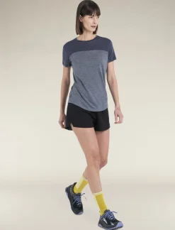 Icebreaker Women's Merino Blend 125 Cool-Lite™ Sphere Short Sleeve T-Shirt Colour Block GraphiteHeather/Graphite Best Sale