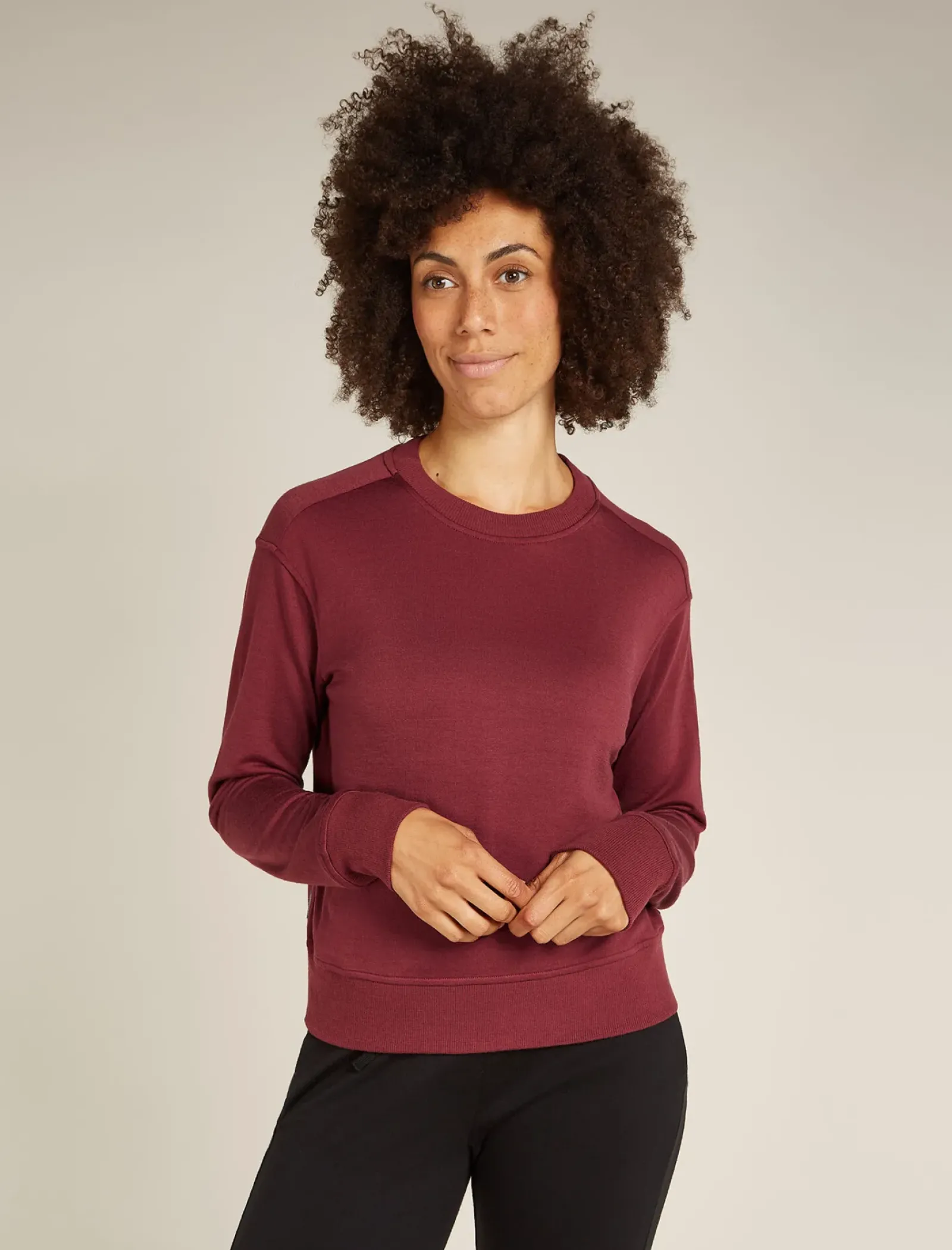 Women's Merino Blend 200 Crush Long Sleeve Sweatshirt-Icebreaker Sale