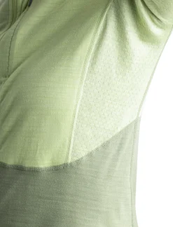 Icebreaker Women's Merino Blend 200 Realfleece™ Descender Long Sleeve Half Zip Jacket Glazen/Lichen Cheap