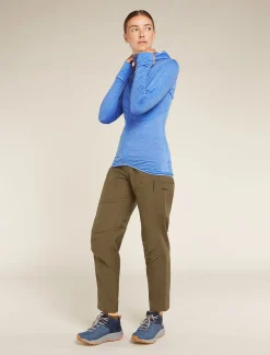 Icebreaker Women's Merino Blend 200 Realfleece™ Descender Long Sleeve Zip Hoodie Baja Cheap