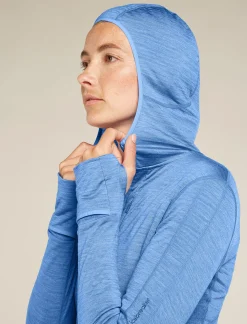 Icebreaker Women's Merino Blend 200 Realfleece™ Descender Long Sleeve Zip Hoodie Baja Cheap