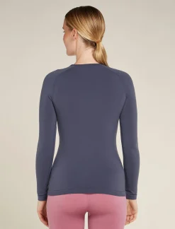 Icebreaker Women's Merino Blend 260 ZoneKnit™ Seamless Long Sleeve Crewe Thermal Top Graphite New