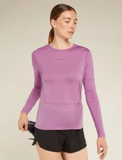Icebreaker Women's Merino Blend 125 ZoneKnit™ Energy Wind Long Sleeve T-Shirt Deco Best