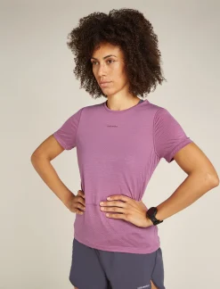 Icebreaker Women's Merino Blend 125 ZoneKnit™ Energy Wind Short Sleeve T-Shirt Deco Fashion