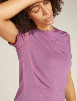 Icebreaker Women's Merino Blend 125 ZoneKnit™ Energy Wind Short Sleeve T-Shirt Deco Fashion