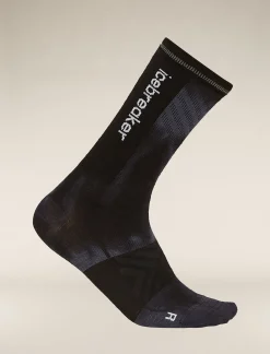 Icebreaker Women's Merino Blend Run+ Ultralight Crew Socks Cloud Dye Graphite/Black Cheap