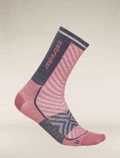 Icebreaker Women's Merino Blend Run+ Ultralight Crew Socks Deco/Graphite Sale