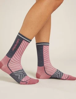 Icebreaker Women's Merino Blend Run+ Ultralight Crew Socks Deco/Graphite Sale