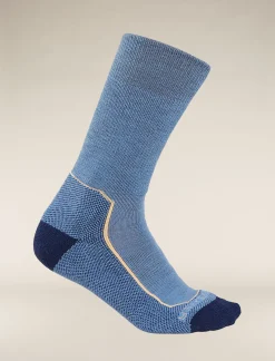 Icebreaker Women's Merino Hike+ Light Crew Socks Baja/RoyalNavy Flash Sale