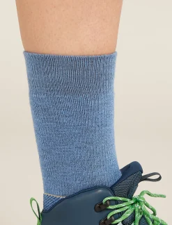 Icebreaker Women's Merino Hike+ Light Crew Socks Baja/RoyalNavy Flash Sale