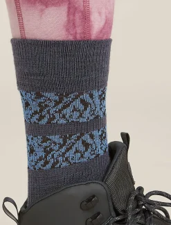 Women's Merino Hike+ Light Crew Natural Summit Socks-Icebreaker New